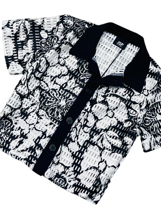 Jasper Camicia Rete Floreale Da Neonato