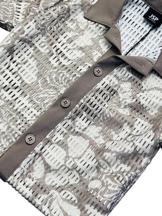 Jasper Camicia Rete Floreale Da Neonato