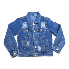 Giubbino Jeans Con Rotture Da Bambino/a