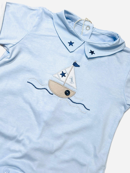 Les Jolies Pagliaccetto Ricamo Vela 100% Cotone