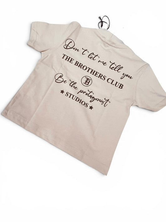 The Brothers T-Shirt Premium Da Bambino Con Stampa Marrone