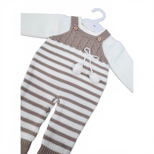 Completo Salopette e Maglia Due Pezzi in m. Lana