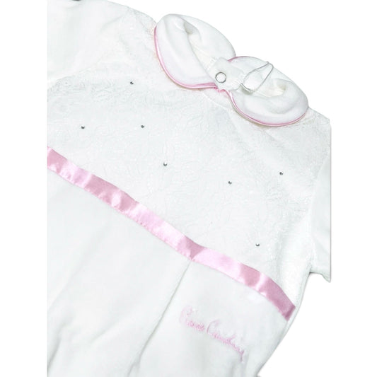 Pierre Cardin Limited Edition Tutina in Ciniglia e in Pizzo Da Neonata