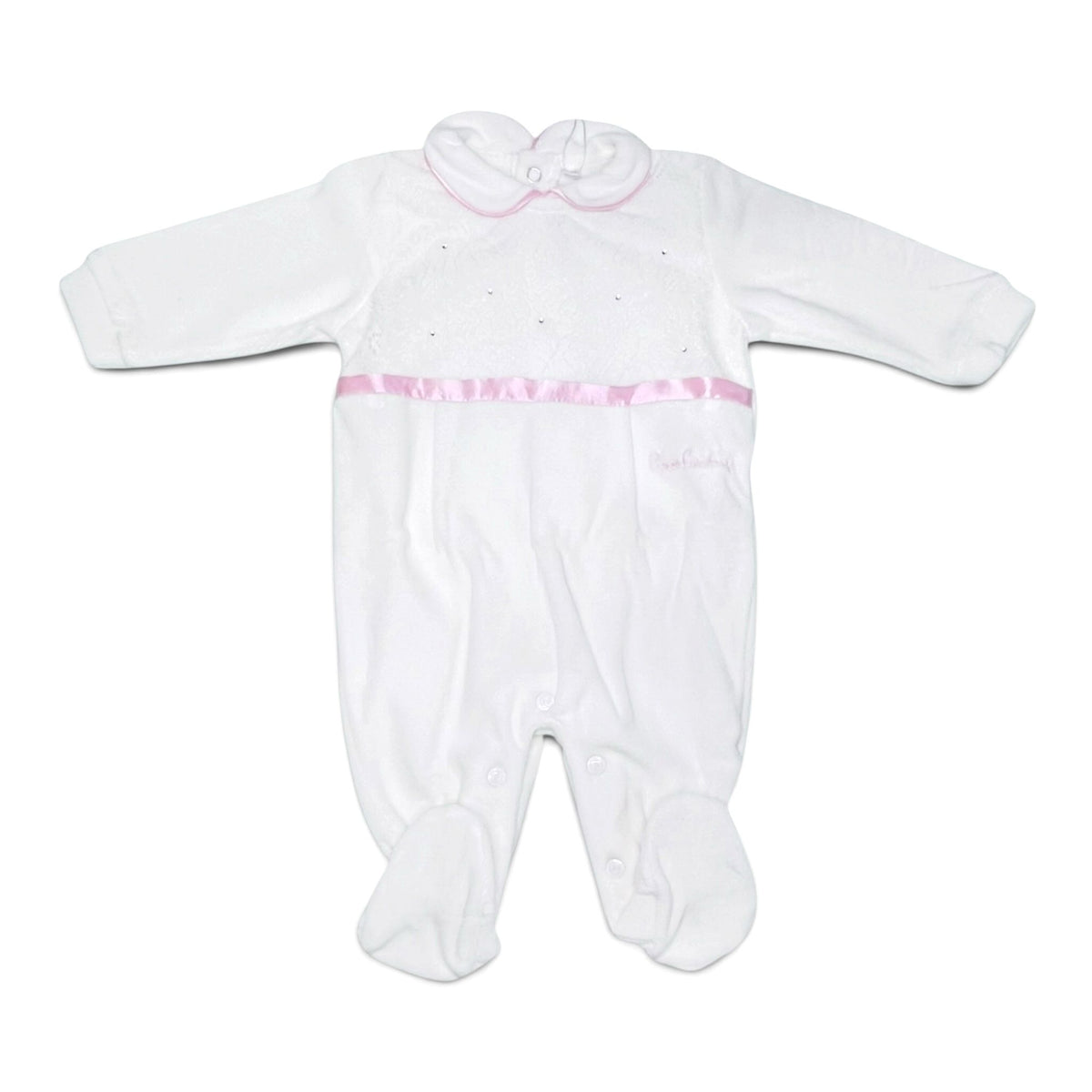 Pierre Cardin Limited Edition Tutina in Ciniglia e in Pizzo Da Neonata