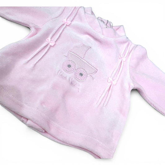 Pierre Cardin Limited Edition Tutina Due Pezzi in Ciniglia Da Neonata