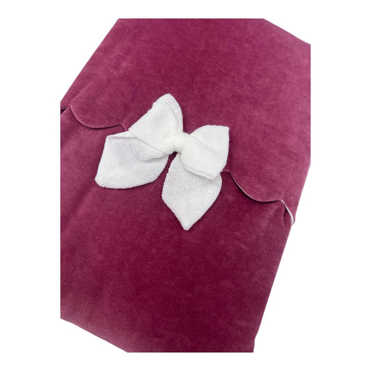 Klaiadì Coperta Ciniglia Con Fiocco Da Neonata