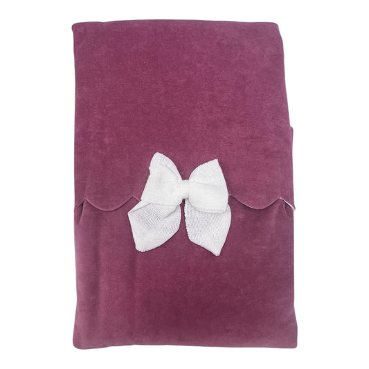 Klaiadì Coperta Ciniglia Con Fiocco Da Neonata