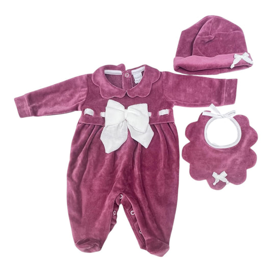 Klaiadì Tutina Ciniglia Con Fiocco Da Neonata