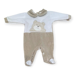 Tenerotti Tutina in Ciniglia Ricamo Teddy