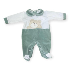 Tenerotti Tutina in Ciniglia Ricamo Teddy