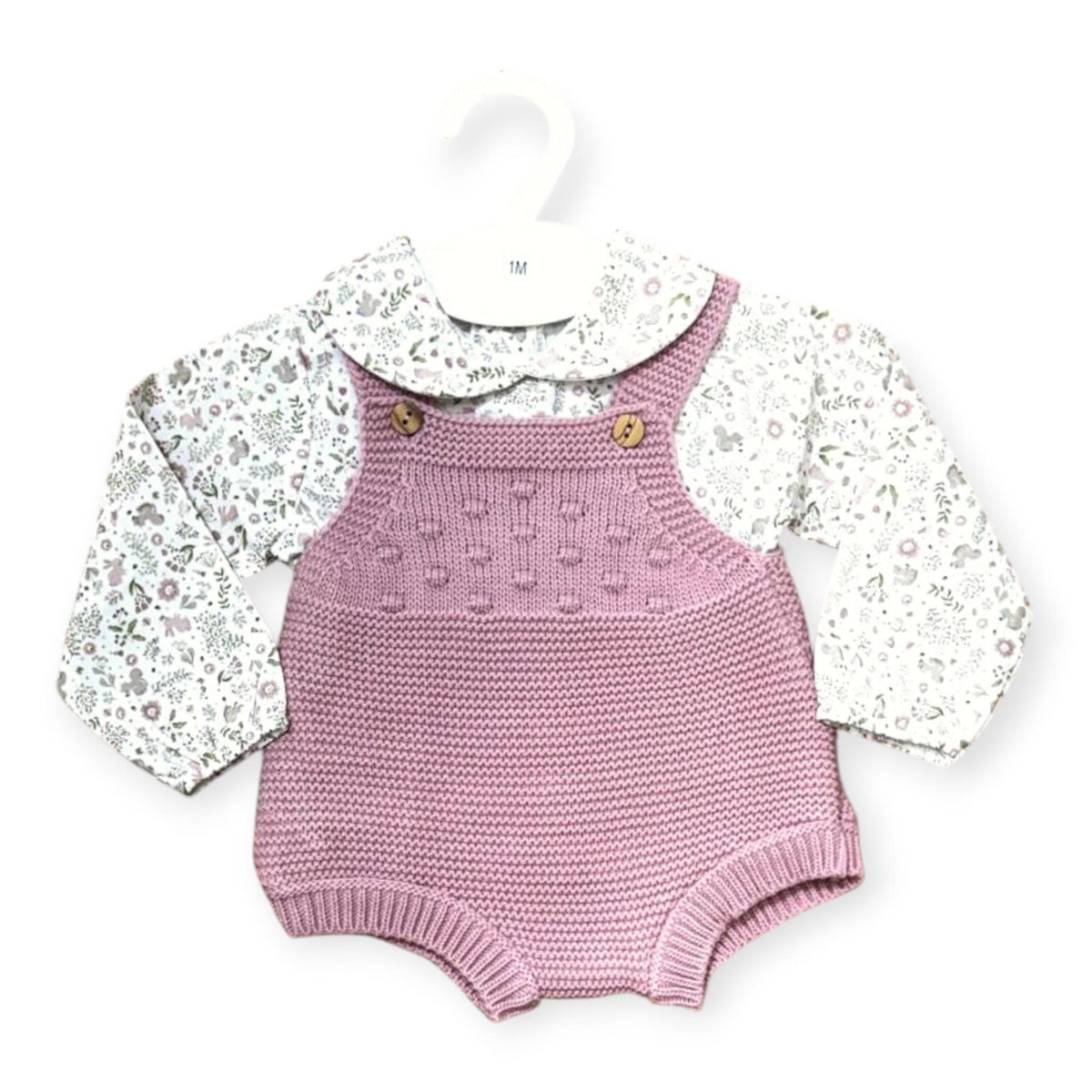 Salopette m. Lana con Camicia Per Neonati Invernale