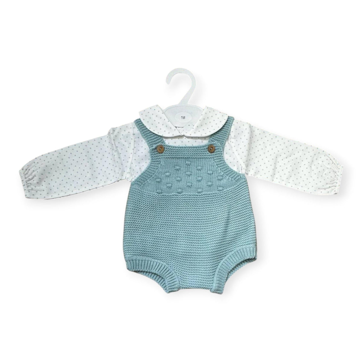 Salopette m. Lana con Camicia Per Neonati Invernale