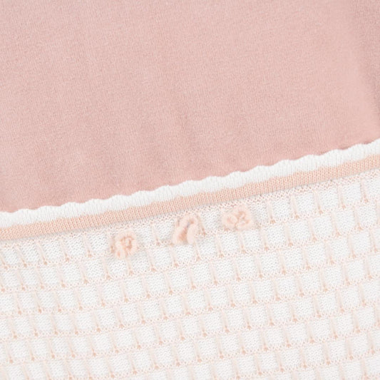Klaiadì Coperta in Ciniglia Con Nido D'Ape in Lana Da Neonata