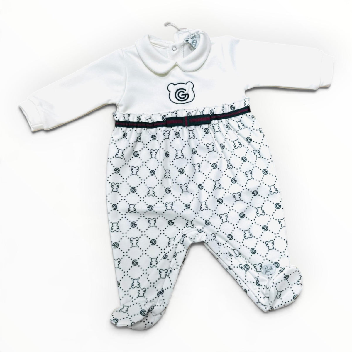 G. Gucci Set Tutina in Felpa Da Neonata