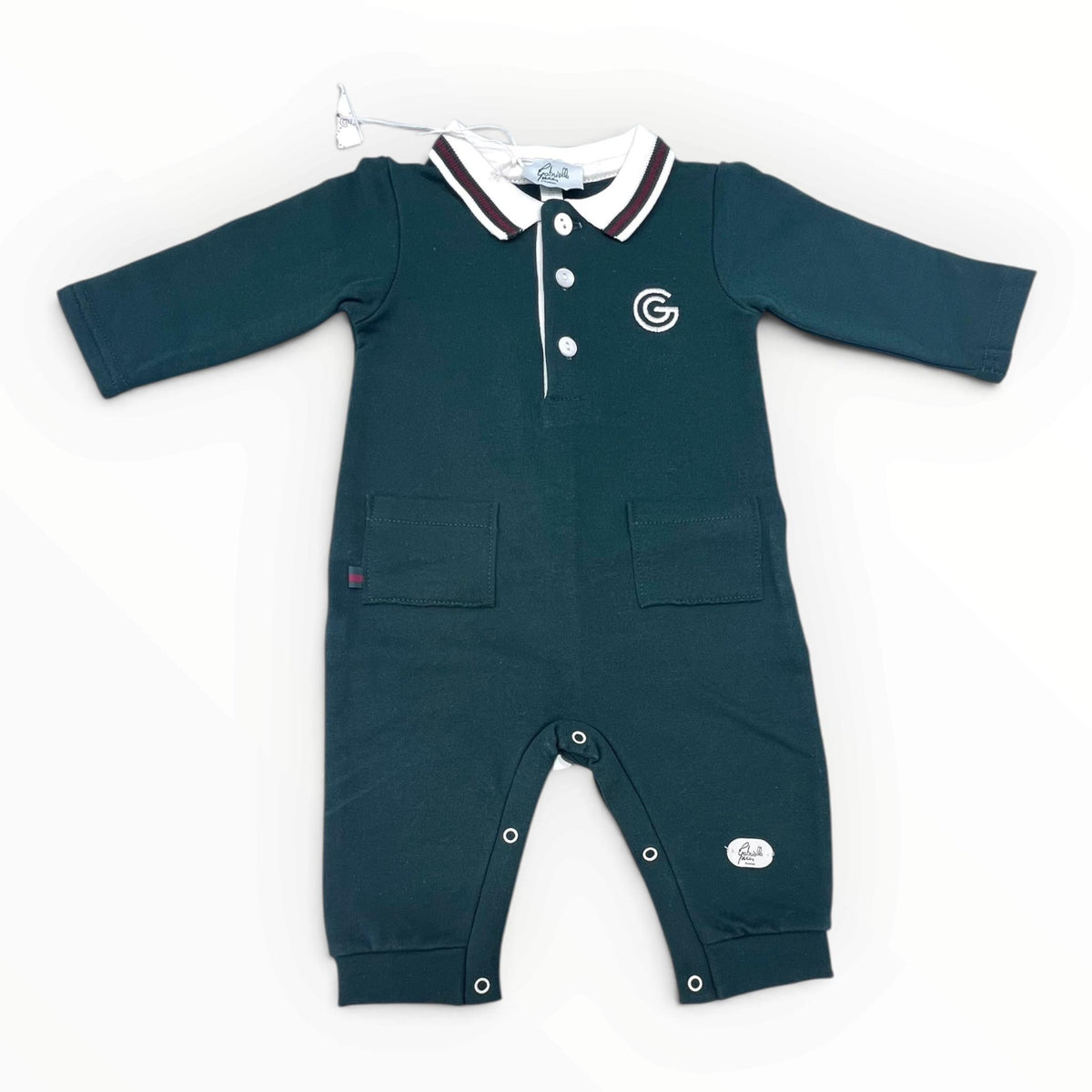 G. Gucci Tutina in Felpa colletto a polo Da Neonato