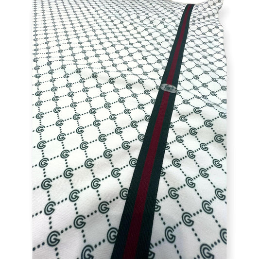 G. Gucci Coperta Felpa Logata con Fascia Web Da Neonati