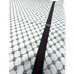 G. Gucci Coperta Felpa Logata con Fascia Web Da Neonati