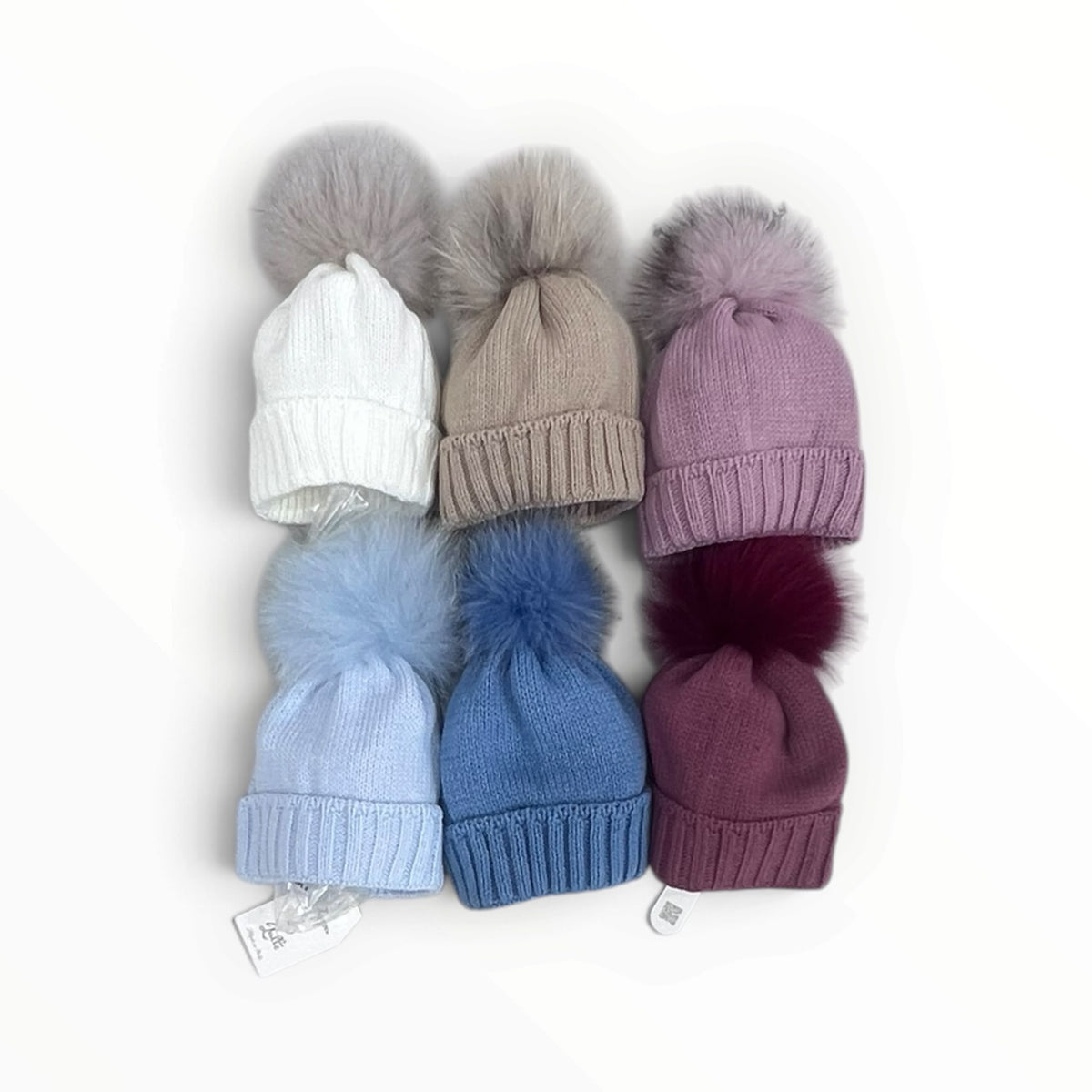 Pappa&Latte Cappellino Pom Pom Pelliccia