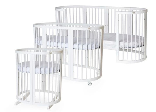 Andy e Helen Coordinato Lenzuola Per Culla Evolutiva Rotonda Sopra Sotto 100% Cotone