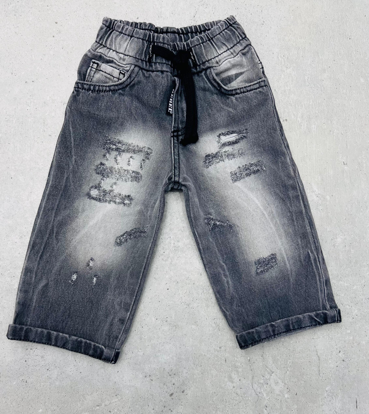 Rebel Jeans Sfumato Fondo Ampio con Elastico in Vita Da Neonato