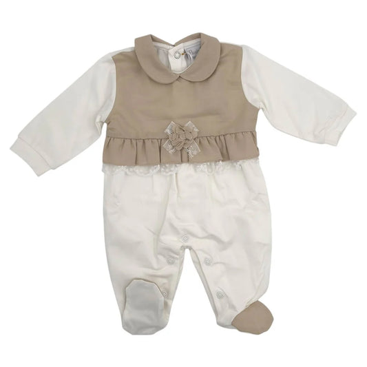 Pastello Chic Tutina in Cotone Bielastica Da Corredino