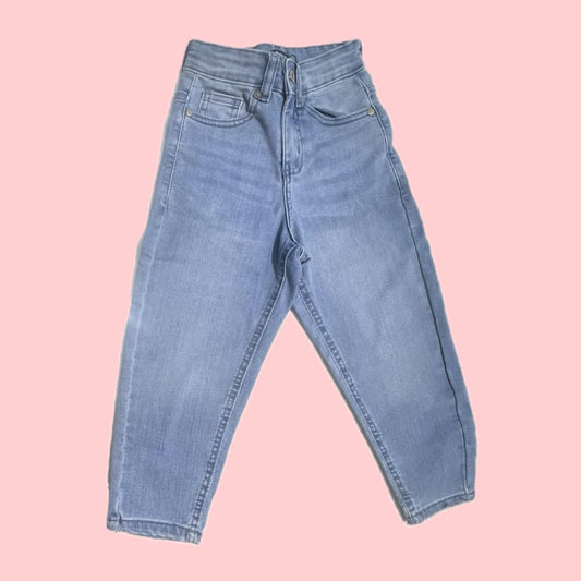 Jeans Ativo Mom Fit Bambina Elasticizzato