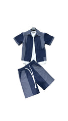 Completo Tre Pezzi Chambray Ragazzo