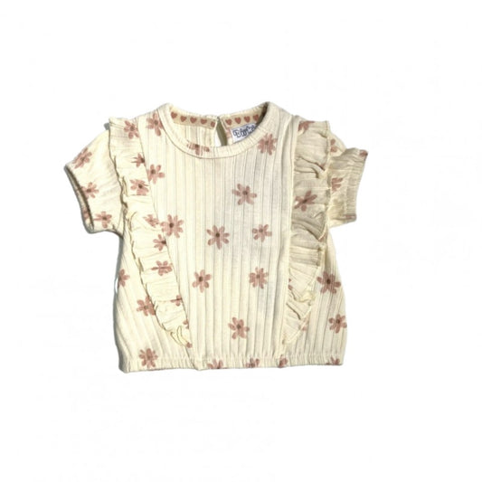 T-shirt Neonata Dirkje Margherite e Volant