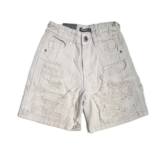 Bermuda Armata Militare Jeans Bambino con Rotture