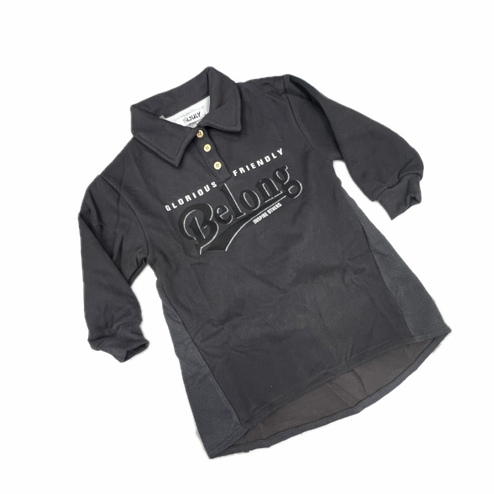 Abito Polo in Felpa da Bambina