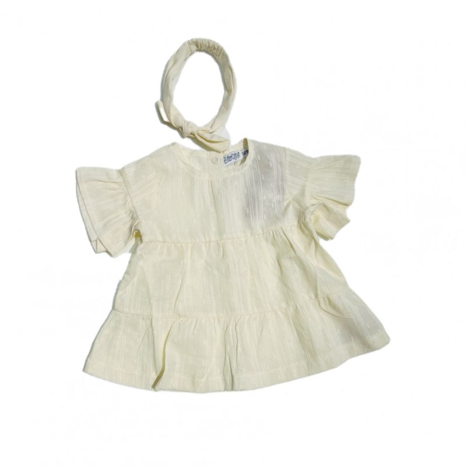 Vestitino Dirkje Neonata con fascia 100% cotone